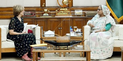 US pre-election monitoring team in meeting with PM Hasina