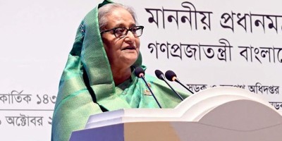 PM slams BNP's silence about Israeli attack on Palestine
