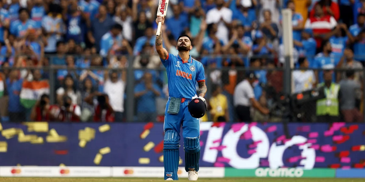Kohli scores record 50th one-day international hundred