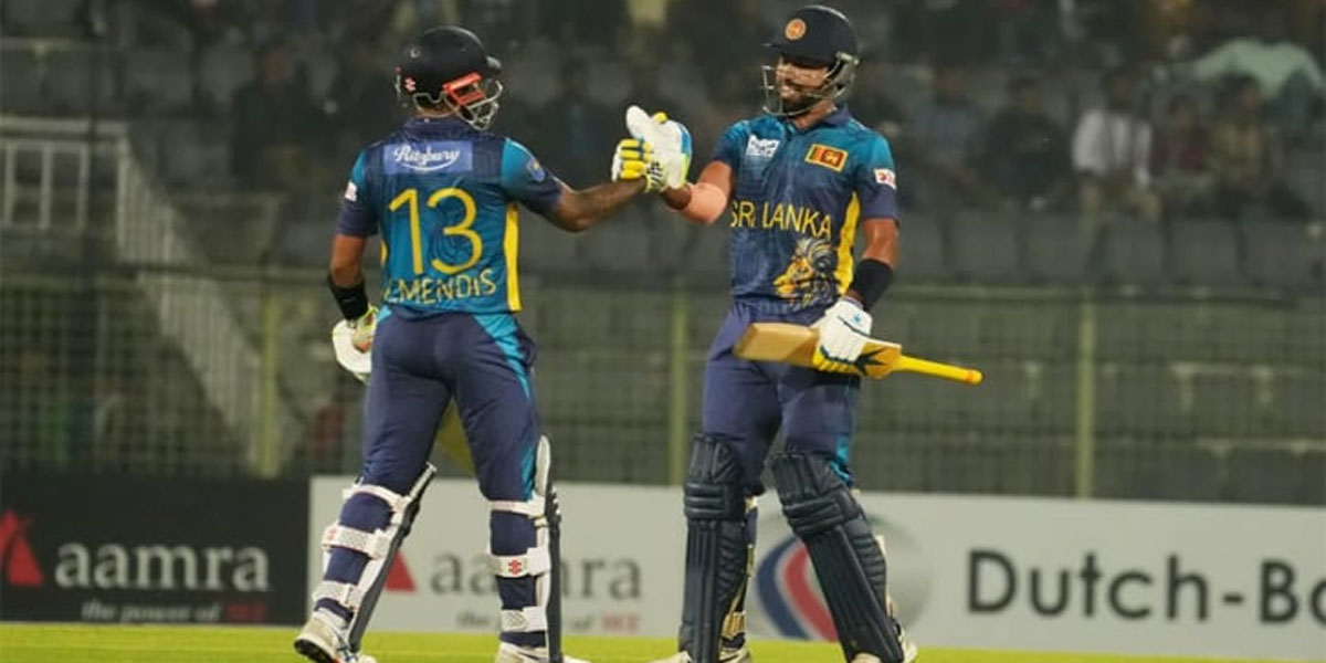 Sri Lanka post 206-3 against Bangladesh in 1st T20