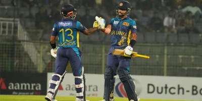 Sri Lanka post 206-3 against Bangladesh in 1st T20