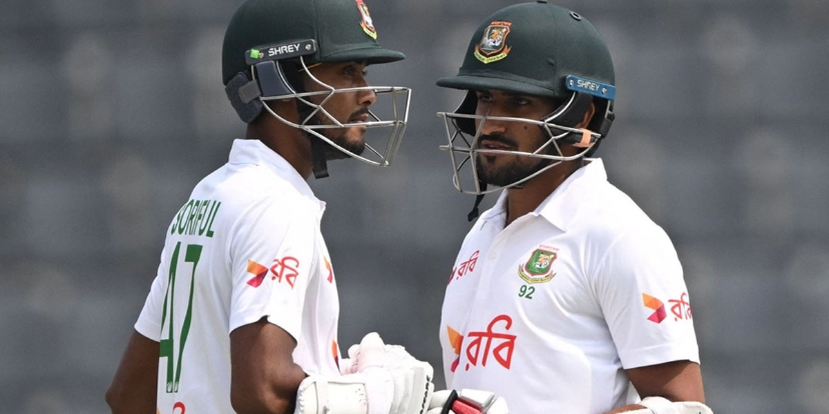Bangladesh all out for 188 in its first innings