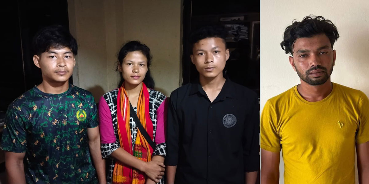Four including 3 KNF members held in Bandarban