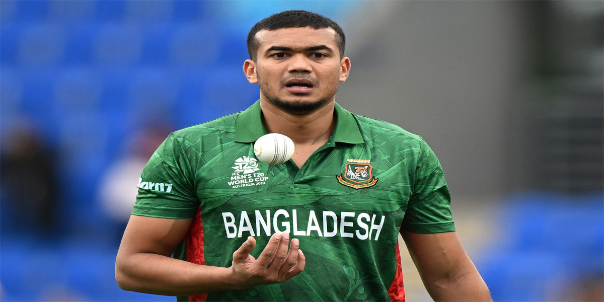 Fast bowler Taskin suffers injury scare