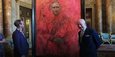 King Charles III sees red in new portrait