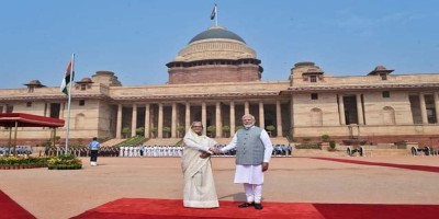 India accords ceremonial reception to PM Hasina at Rastrapati Bhavan