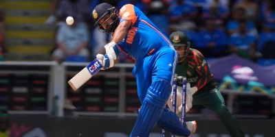 India set 197-run target for Bangladesh in super 8 clash