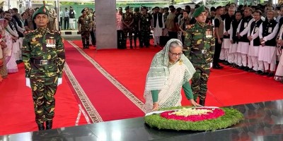 PM pays homage to Bangabandhu on AL's 75th founding anniversary