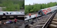 Russia says 20 injured in train derailment in Far North