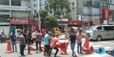 ‘Complete Shutdown’: Protestors, police clash in Dhaka’s Uttara; police box and 2 buses vandalized