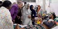 PM visits DMCH to see the injured in recent mayhem