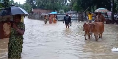Rains inundate low-lying areas in Khagrachari