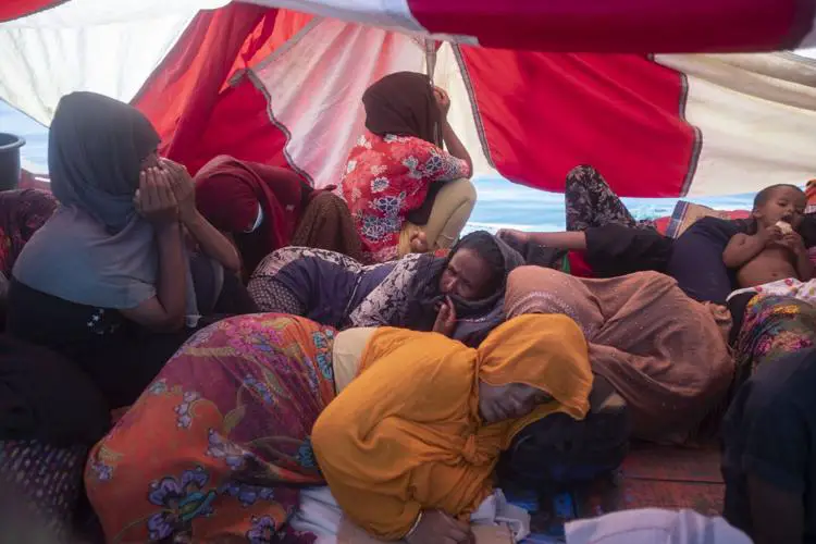 About 140 Rohingya Muslims on wooden boat off Indonesia’s coast as residents refuse to let them land