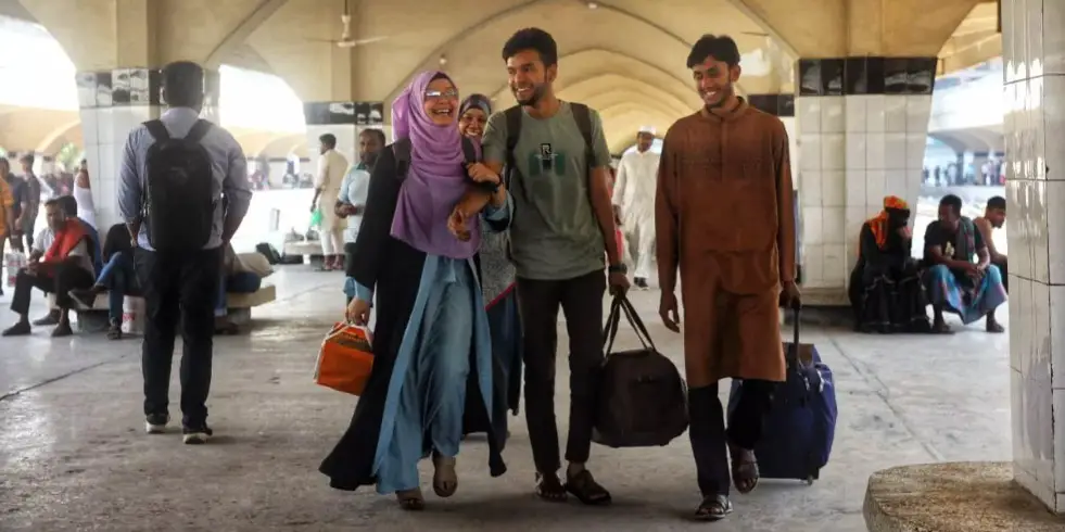 Formal Eid train journey begins amid tight security