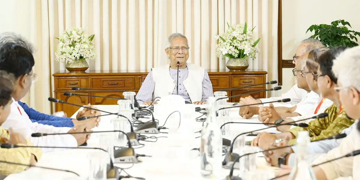 Political leaders' meeting with Prof Yunus underway