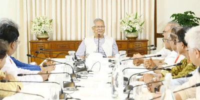 Political leaders' meeting with Prof Yunus underway