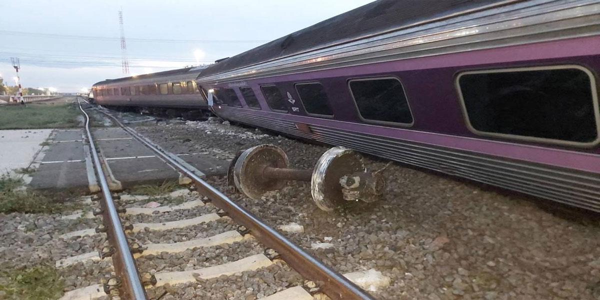 Train derails in Thailand, nine injured