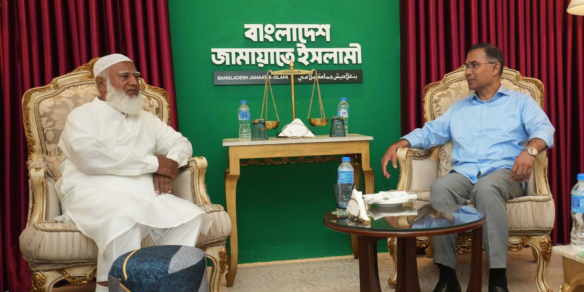 Tarique Rahman meets Jamaat Ameer at his residence
