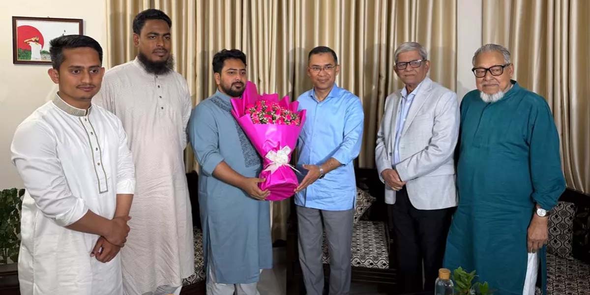Tarique Rahman meets NCP chief Nahid Islam