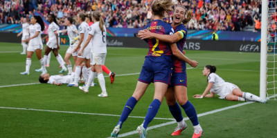 Barcelona thrashes Real Madrid to reach Women’s Champions League semifinals