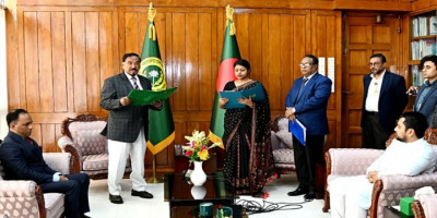 Nusrat Tabassum sworn in as MP from reserved women's seat