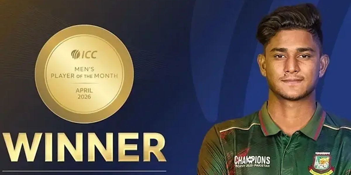 Nahid Rana named as player of the month by ICC