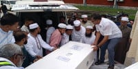 Bodies of 5 expatriates arrive in Sylhet, relatives accept coffins with heavy hearts
