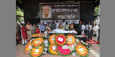 People from all walks of life pay last respects to Prof Abul Kashem Fazlul Haq