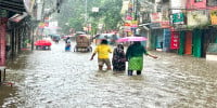 Roads, lanes and by-lanes in Dhaka inundated by torrential rains, disrupts city life